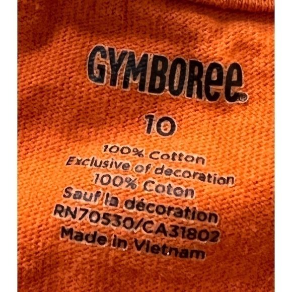 GYMBOREE Halloween Pumpkin 100% Cotton Jack-O-Lantern Long Sleeved Shirt - Picture 2 of 3